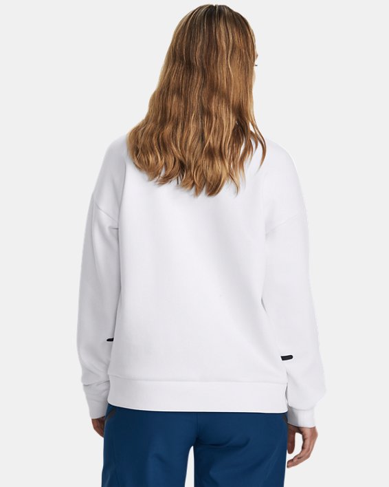 Women's UA Unstoppable Fleece Crew in White image number 1